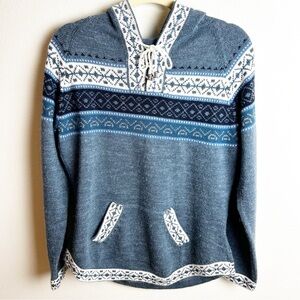 Artesania Alpaca blend Chachani hooded sweater made in Peru size: M